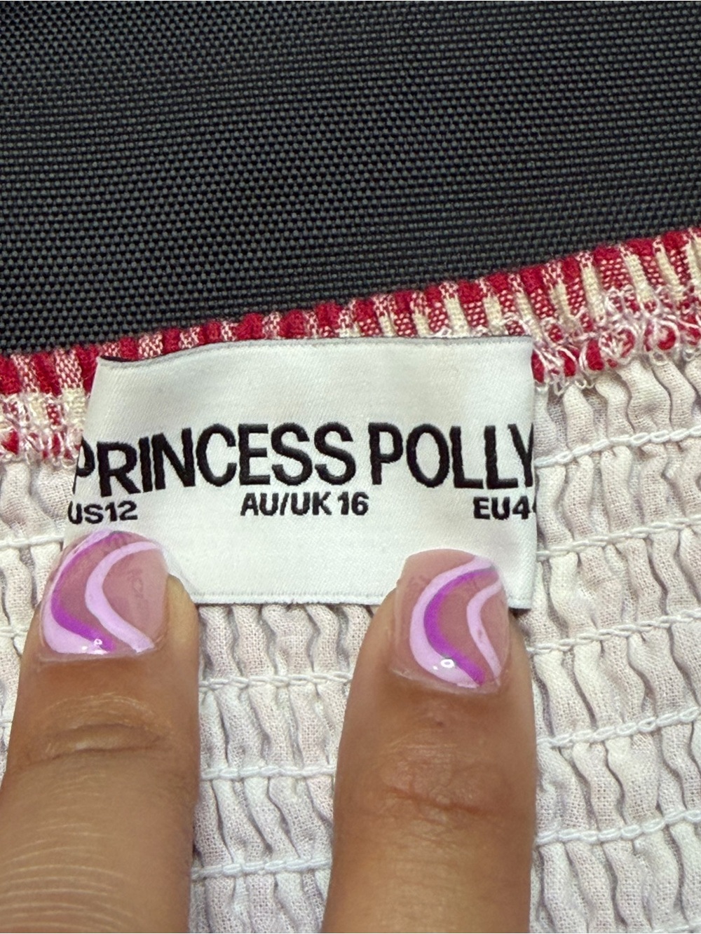 Princess Polly Red Gingham Button-Down Spaghetti Strap Cami - Picture 3 of 3